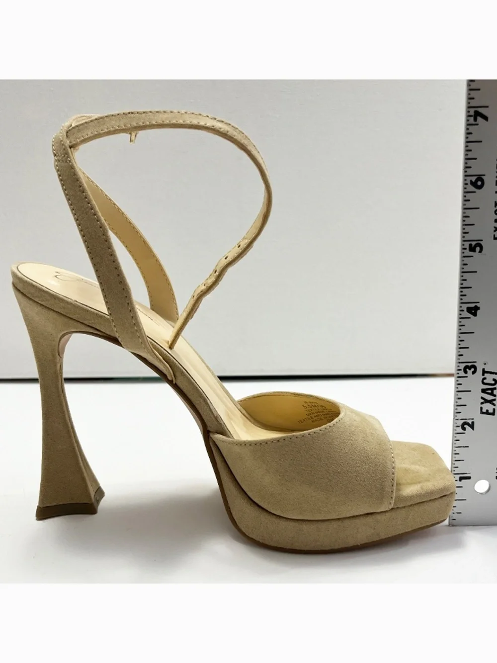 New w/ Box Beige Jessica Simpson Women's Heels Size 5.5 Suede Platform Shoes